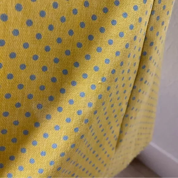 Umgee Polka Dot with Pockets Summer Dress Women's Yellow with Blue Size Large - Picture 14 of 16